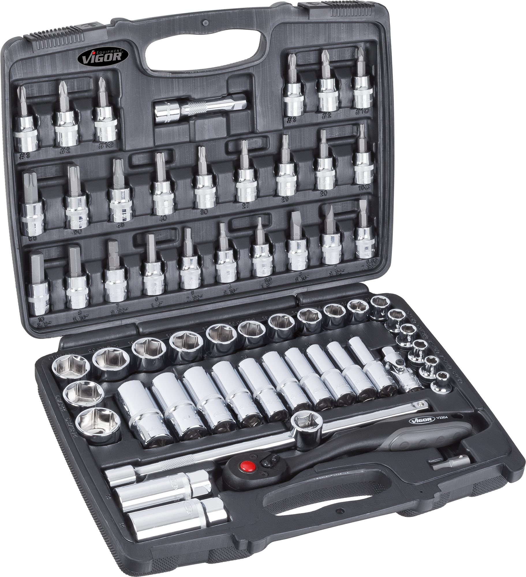 VIGOR 3/8´´ topnøglesæt 61 dele (V2305N) VIGOR