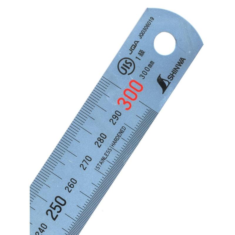 Shinwa stållineal 300 x 25 x 1