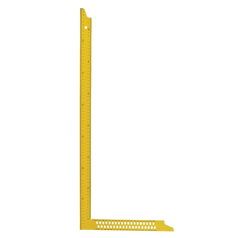 Tømrervinkel 700x300x35 mm (Gul) med dobbelt og opmærk. huller Diesella