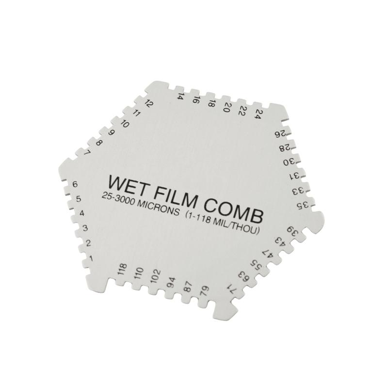 Vådfilmskam i aluminium (Lak-/coatingmåler 25-3000um) Diesella