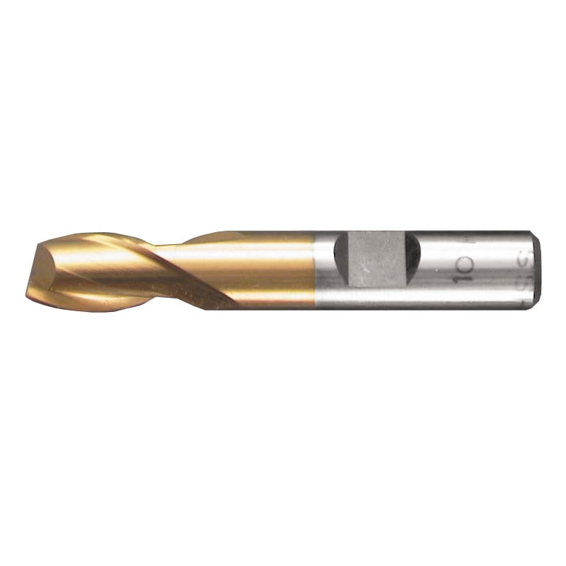 Endefræser 3 mm HSS-TiN Z=2 DIN 327 Form D Diesella