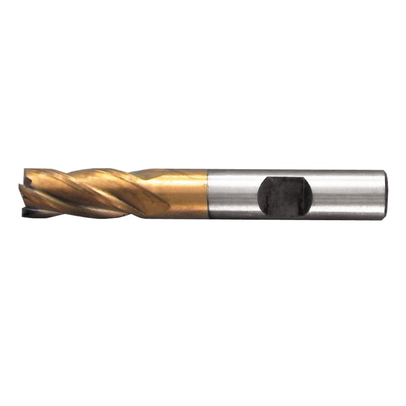 Endefræser 4 mm HSS-TiN Z=4 DIN 844 Diesella