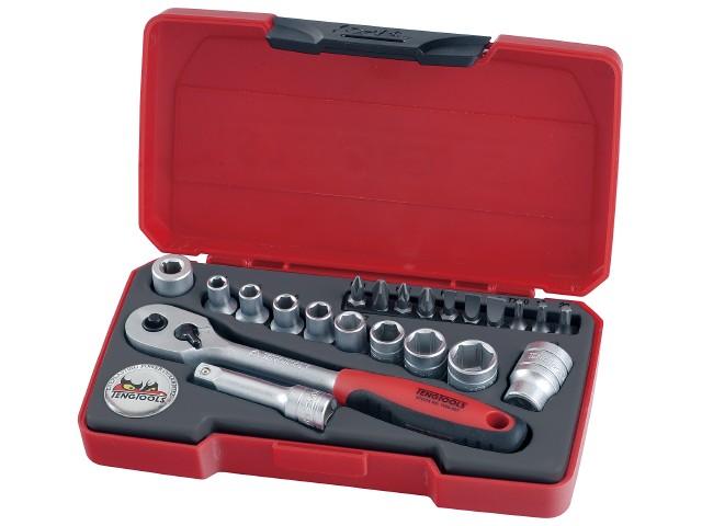 T1422 med Â¼" â¡-fatning. Teng Tools Topnøglesæt Teng tools