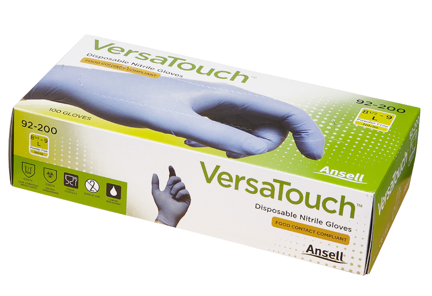 Korttidshandske Ansell VersaTouch 92-200 Str. M Ansell