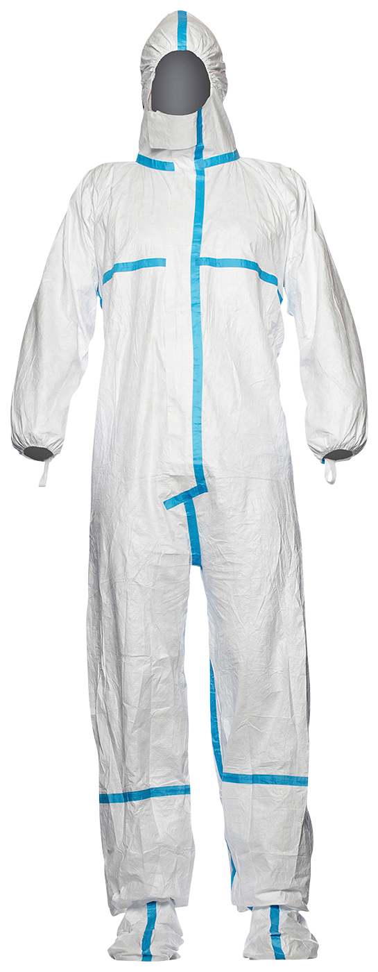 Korttidsdragt Tyvek Classic Plus med integrerede sokker Str. XL Tyvek