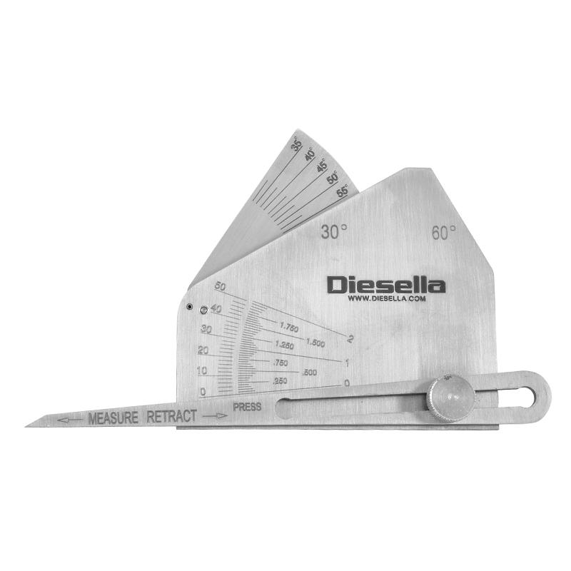 WLDPRO Svejselære Skew-T Fillet type (Model F) inkl. kalkulator Diesella