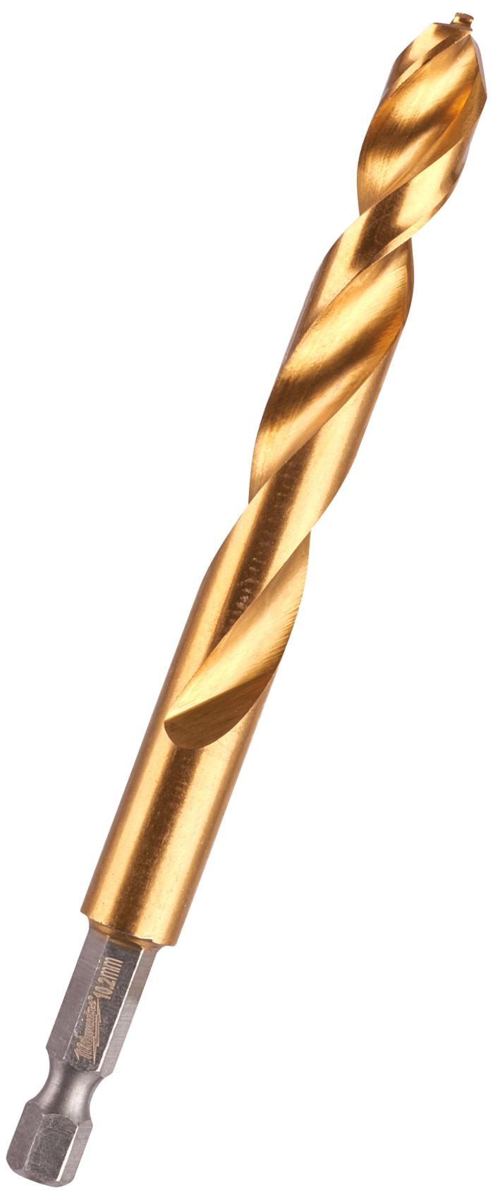 Spiralbor HSS-G TiN 1/4" 6kt skaft 10