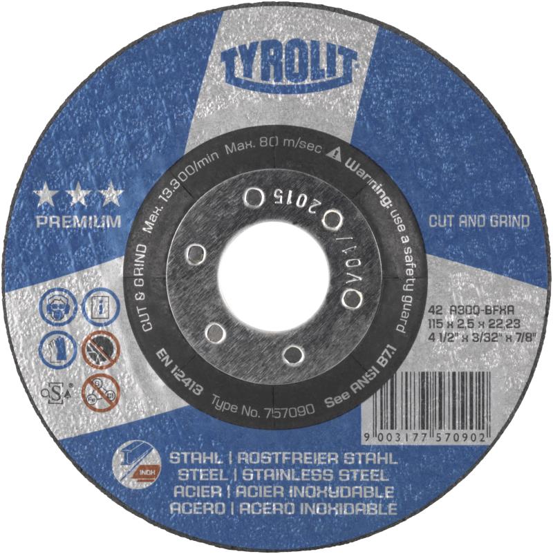 Skære-/skrubskive Premium 27EC ø150Ã3 A30Q-BFXA Tyrolit