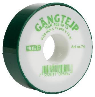 Tejp gängtätning 74 19mmx15m v ETAB