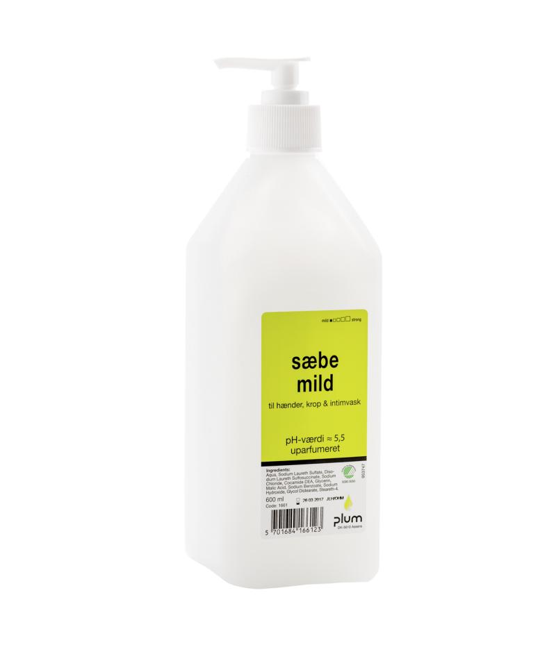 Sæbe Mild 600 ml pumpeflaske Plum