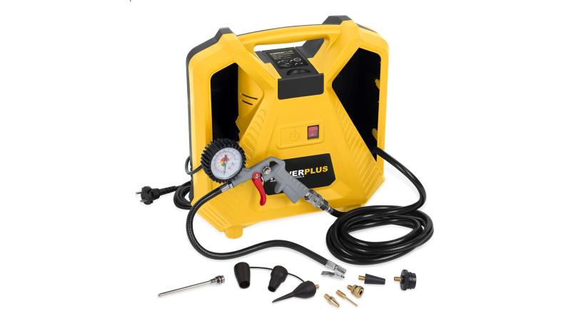 Oliefri Kompressor 1100 W + 10 dele PowerPlus