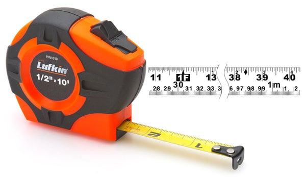 Lufkin 25mm (1") x 10m (33) Hi-Viz Orange P1000 målebånd
