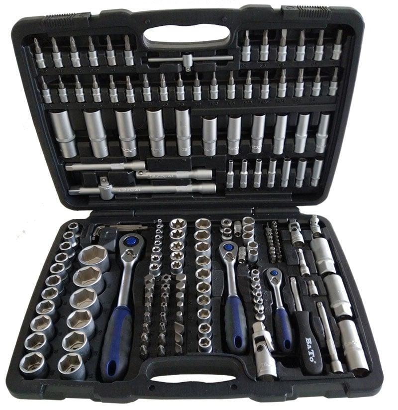 BATO Topnøglesæt kombisæt 1/4"+3/8"+1/2". 171 dele. Bato
