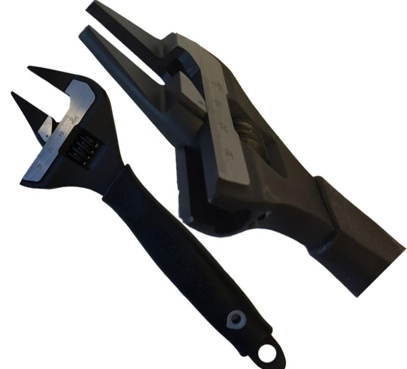 BATO Skiftenøgle 8" / 200 mm smalle kæber 38 mm spændevidde Bato