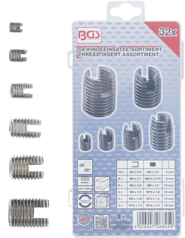 BGS Gevindindsatssortiment 3-4-5-6-8-10mm 32 dele BGS