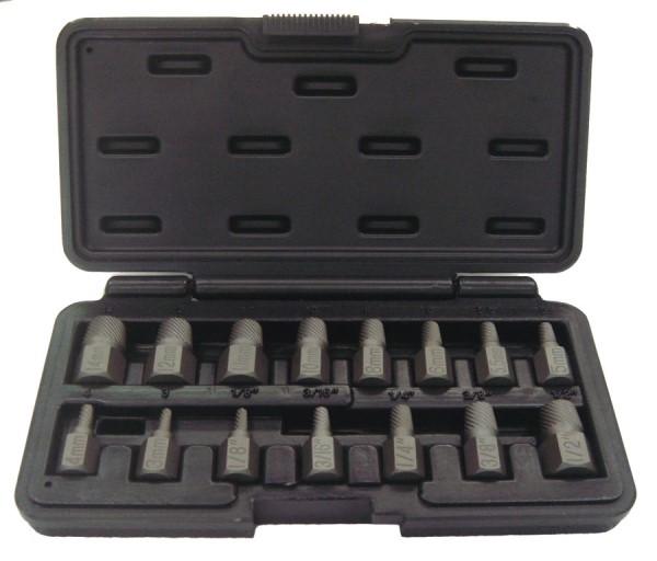 BATO Skrueudtrækkersæt M3-M14 - 1/8" - 1/2". 15 dele. Bato