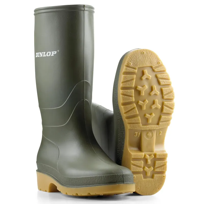Dunlop Dull Børne PVC-Gummistøvle - Grøn Sika Footwear