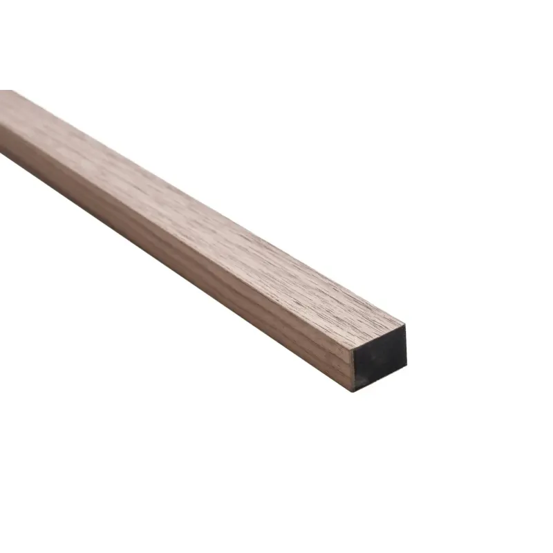 Acupanel Afslutningsliste 2400x27x19 Amerikansk Valnød Ubehandlet  Sort MDF AcuPanel