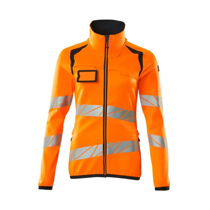 Mascot  Accelerate Safe Fleecetrøje med lynlås 19153-315 Dame - Hi-Vis Orange-Mørk Marine Mascot