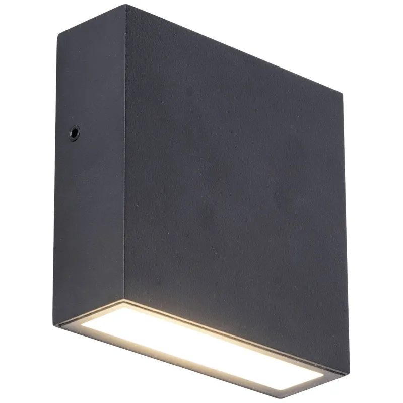 Lutec Væglampe Udendørs   Gemini Xf Sort    36x110x110mm Lutec