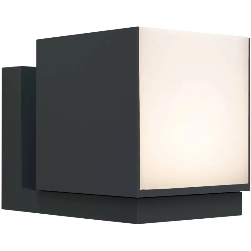 Lutec Udendørs Væglampe Cuba Mørkegrå    100x148x116mm  Enkel Og Moderne Væglampe Lutec