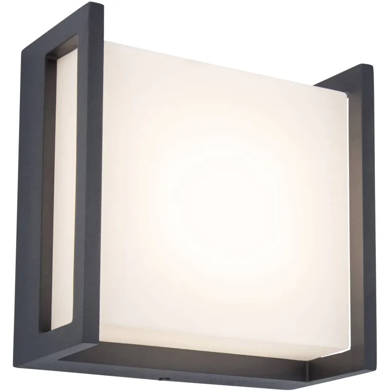 Lutec Væglampe Udendørs Qubo Mørkegrå140x140x72mm Lutec