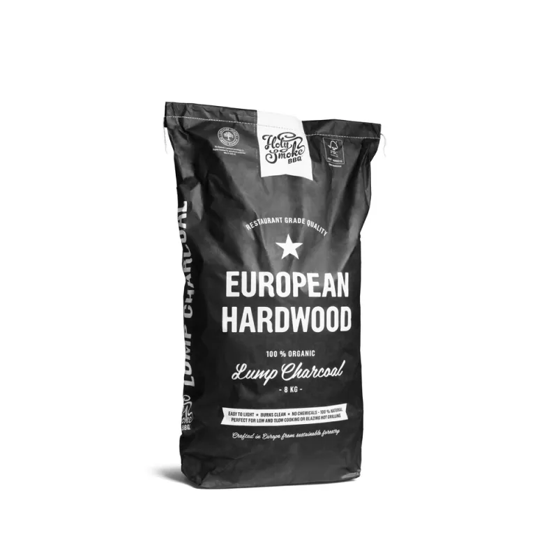 HOLY SMOKE BBQ XXL Lump - Trækul -  8Kg - FSC Holy Smoke BBQ