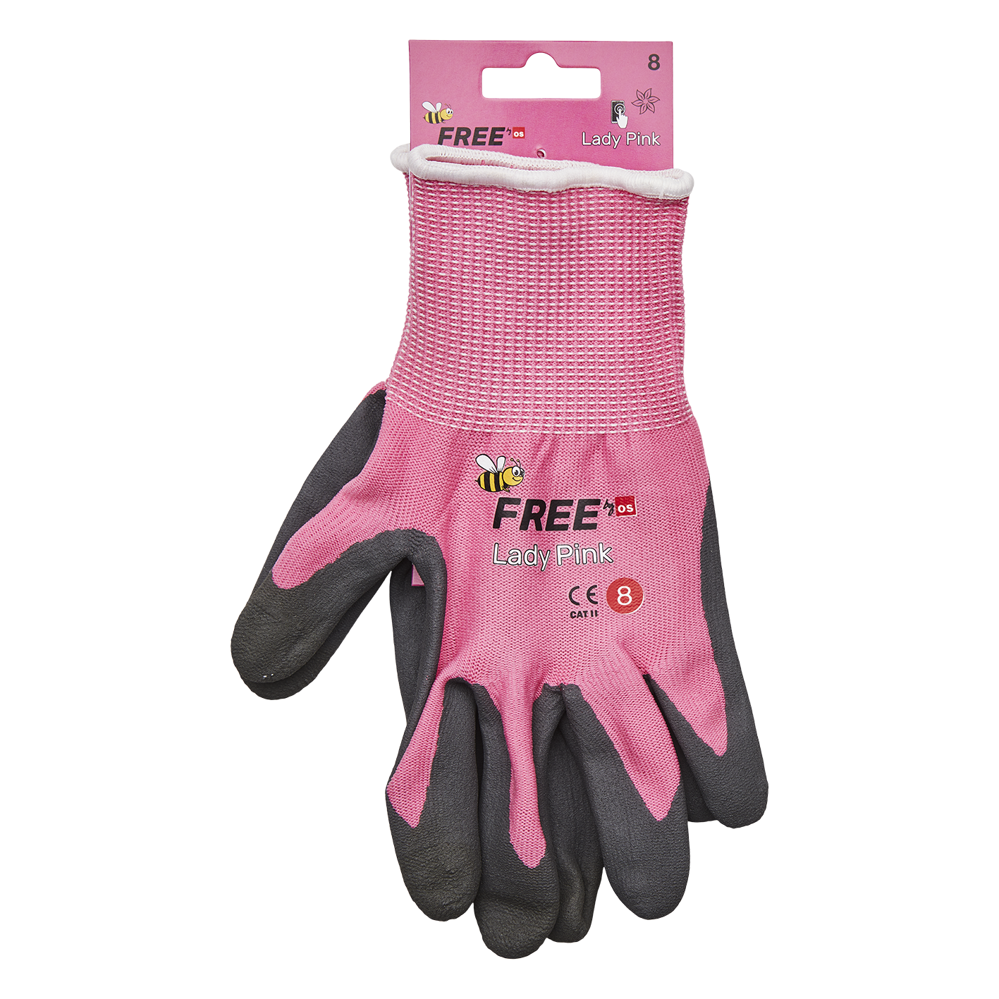 Lady Pink montagehandske Str. 8 BeeFree