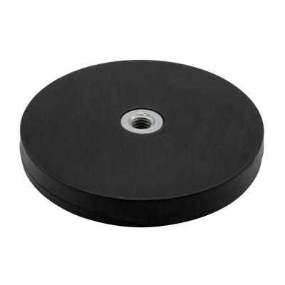 Gummibelagt neodymium magnet Ø66x8