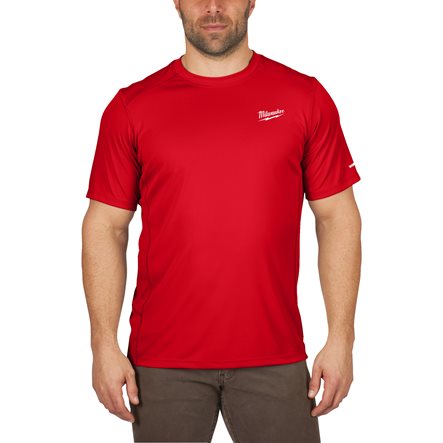 Tshirt warm weather kort rød WWSSRD-S Milwaukee