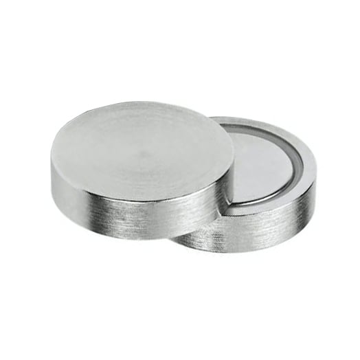 Lav Ferrit Pottemagnet Ø20x6 mm med forzinket kappe og 3