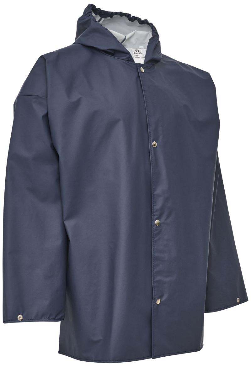 Regnjakke m/trykknaplukke 079800 navy Str. XS ELKA