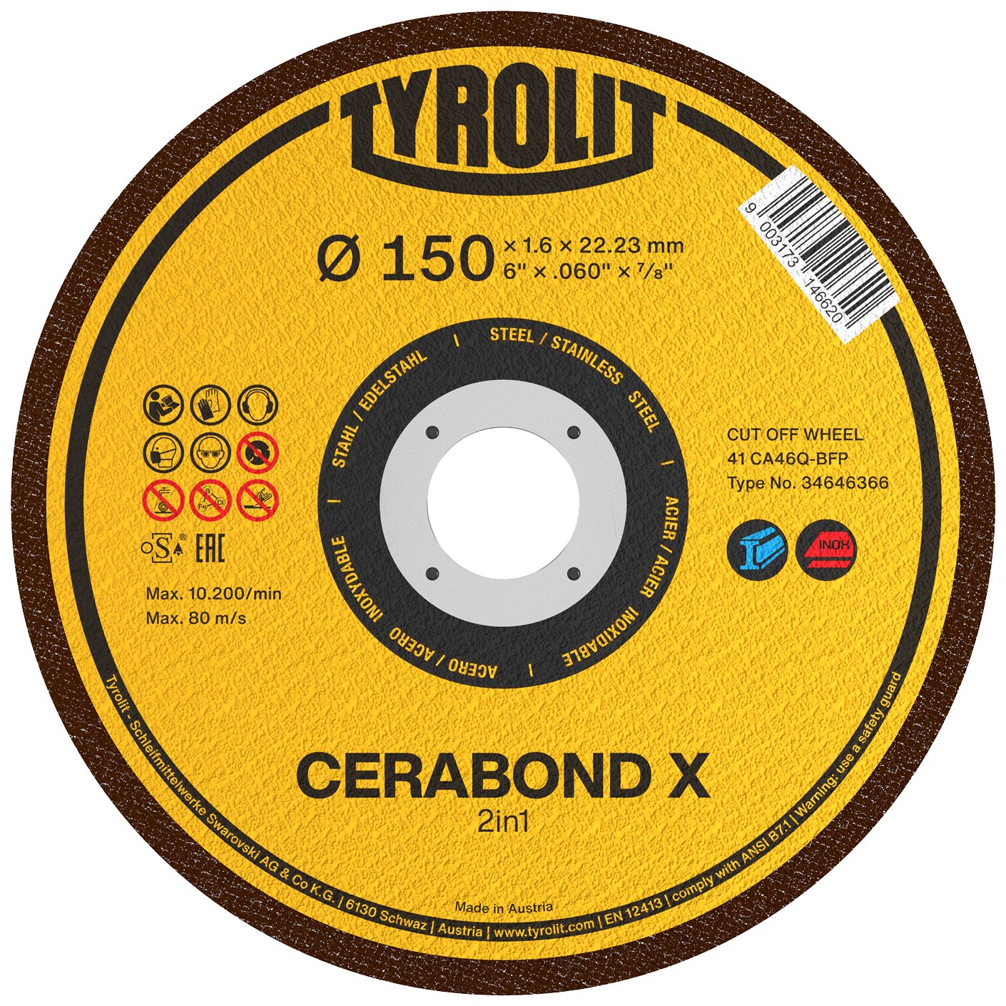 Skæreskive Cerabond X Premium ø125Ã1