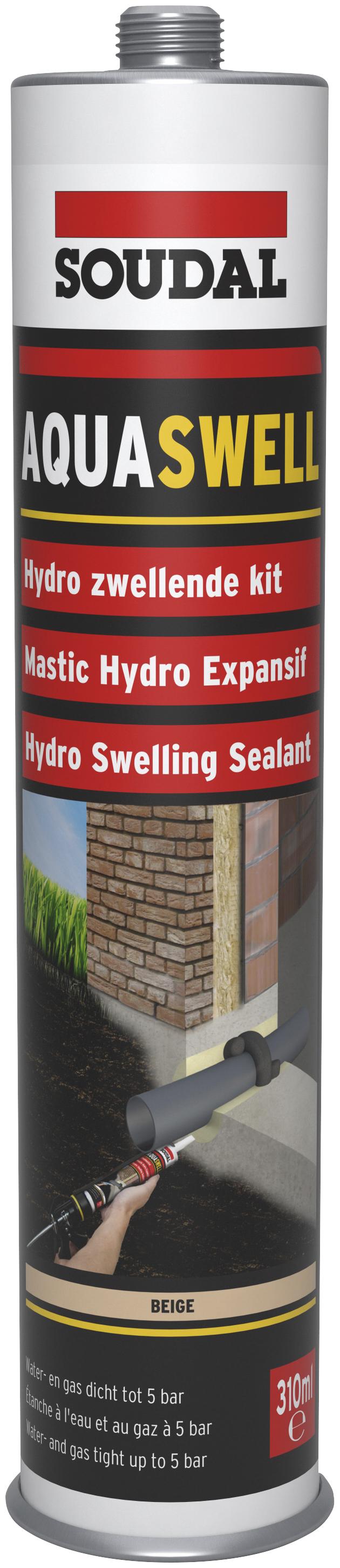 AquaSwell fugthærdende PU tætningsmasse 310ml Soudal