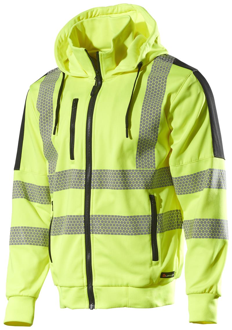 Sweatshirt 6123P Hi-Viz GUL/Sort Str. XS L.Brador