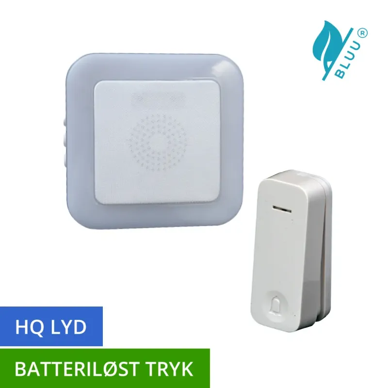 TREND Dørklokke PREMIUM BLUU1 - hvid - batt. TREND