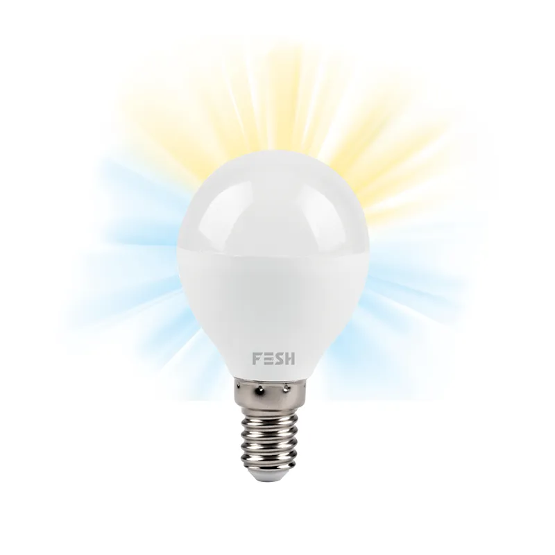 FESH Smart Home LED Kronepære - Kold/varm E14 5w Ø 45 FESH