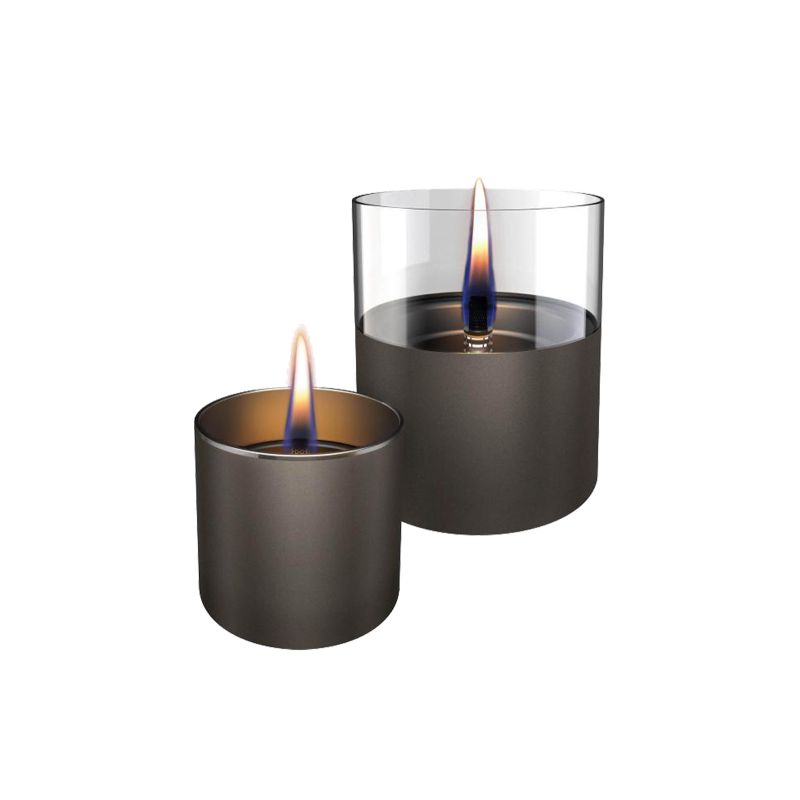Tenderflame Lilly 8/10 Giftset Gun Metal Glass - Lanterne Tenderflame