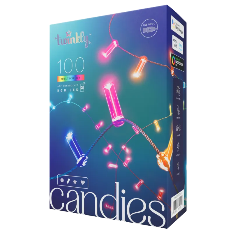 Twinkly Candies Candle 100 Led Twinkly