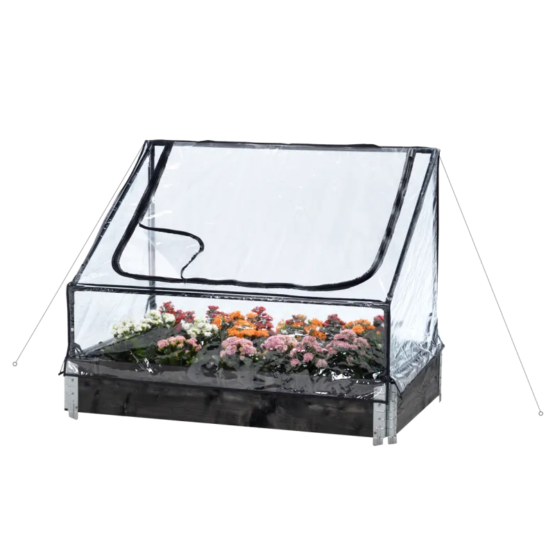 Bed-drivhus Lav 115x76x40/70 Cm Hortus