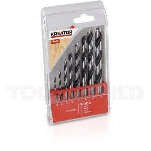 Træborsæt 8 dele  3-10 mm Kreator KRT012302 Kreator