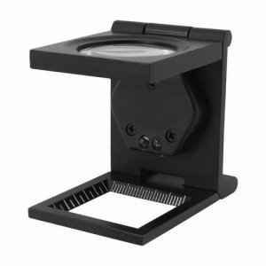 Trådtæller med måleskala (foldbar) med 8x forstørrelse med led lys og ø30 glaslinse Diesella Diesella