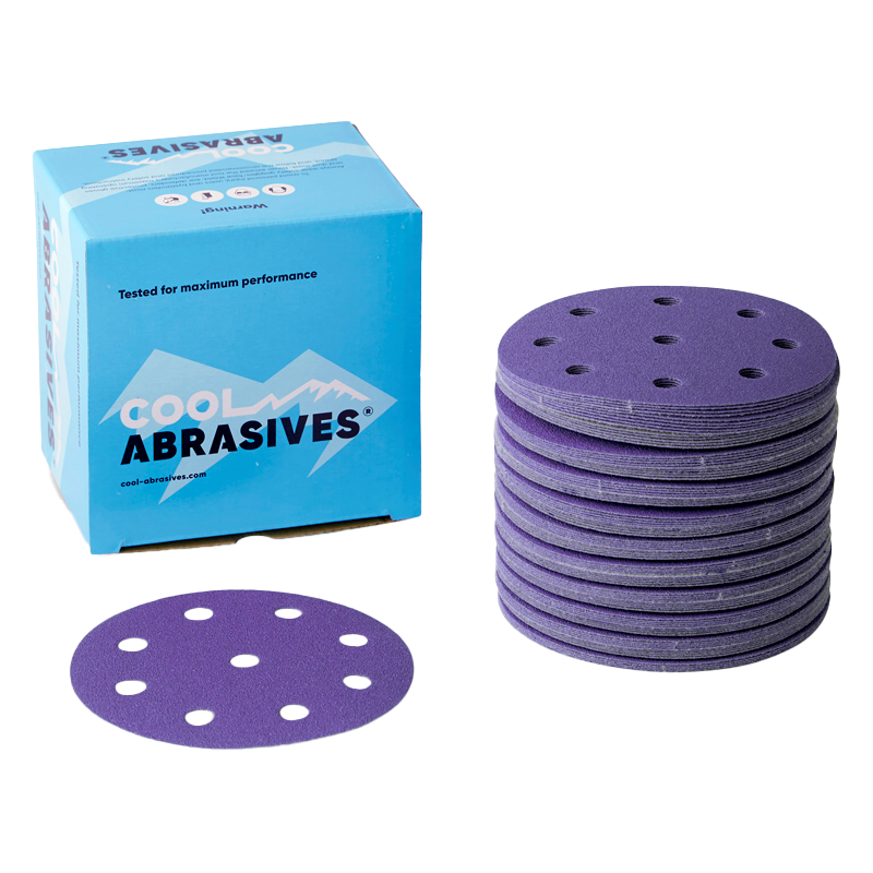 125mm Cool Violet sliberondeller 50 stk. - til Festool med 9 huller Korn P40 Cool Abrasives