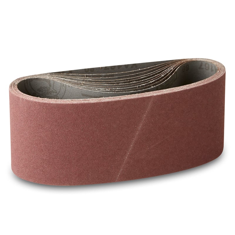 10 stk. Lærreds slibebånd 105x620mm Korn P40 Deerfos