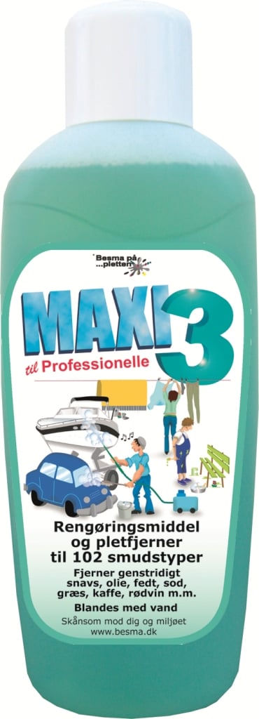 MAXI 3 Rensevæske - 1 Liter MAXI3