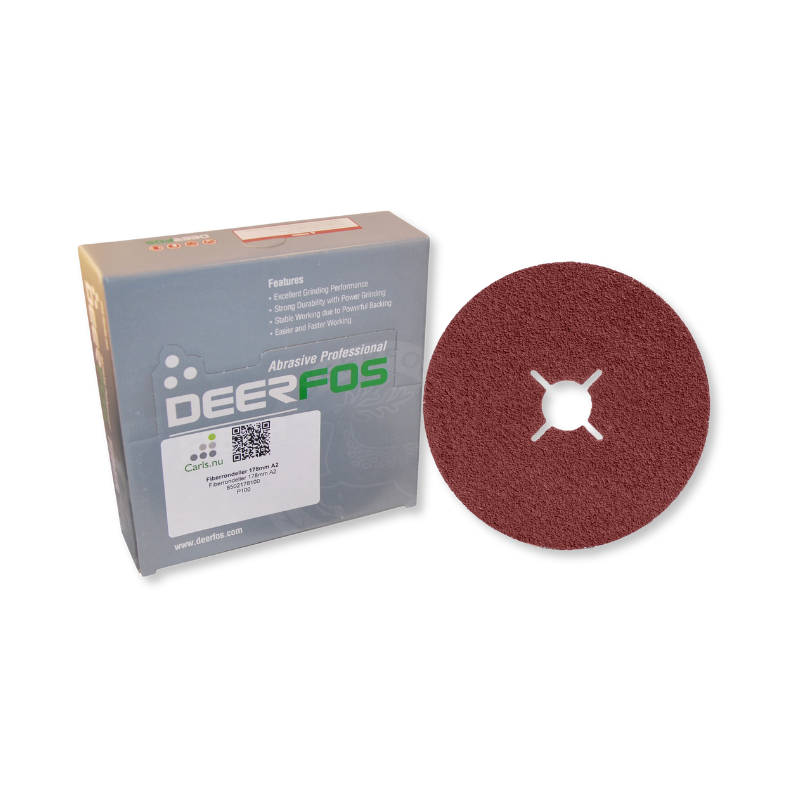 180mm Fiberskiver A2 - 25 stk Korn P24 Deerfos