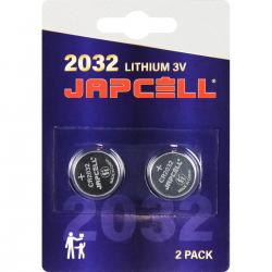 Japcell Lithium CR2032 3V Batterier - 2 stk. - Batteri Japcell